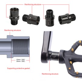 Bicycle Pedal Extender, Soundproofing Titanium Alloy, Positioning Marks, Easy to Wear to Prevent Scratches and Excessive Sounds, Improve Performance, 20mm 0.08lb 2 Pack, Mountain Bike, Road Bike