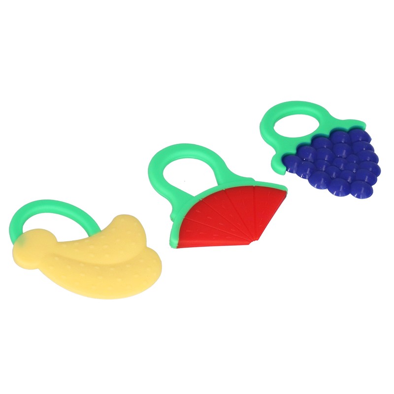 3Pcs Baby Teething Toys Lovely Fruit Shape Teeth Discomfort Relief
