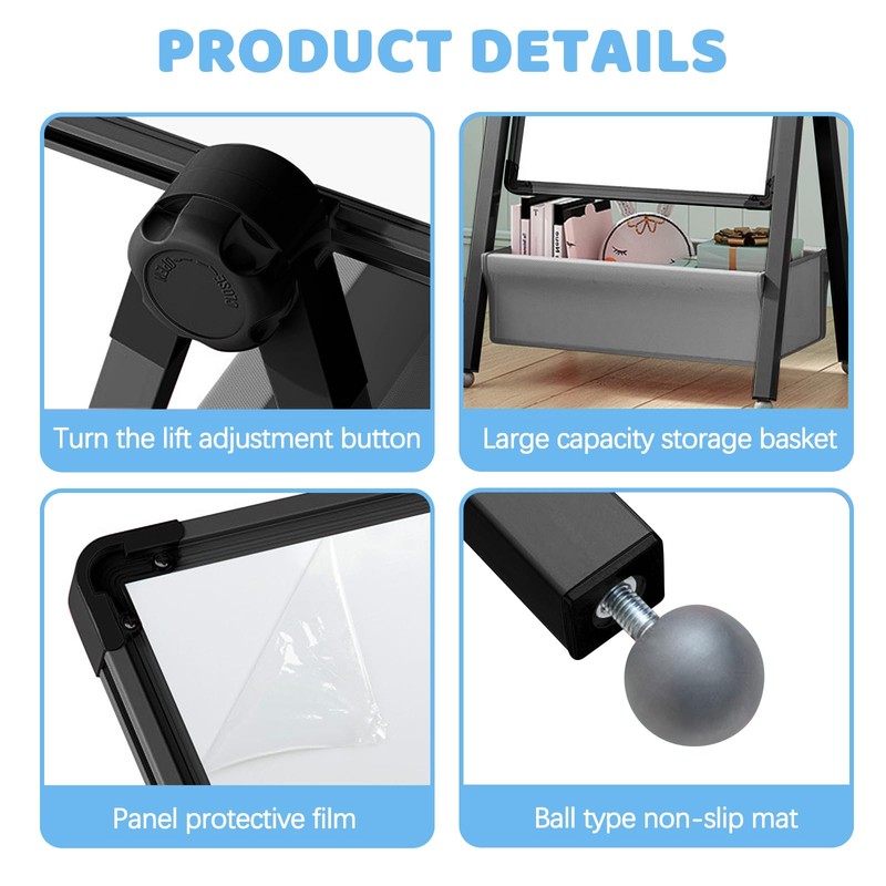 Art Easel for Kids, Double Sided Kids Easel Drawing Board,