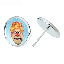 Heat Miser Stud Earring, Silver