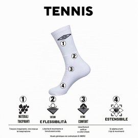 Umbro Calzini Uomo e Donna 43-46, Cotone Set di 10, Nero