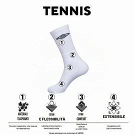Umbro Calzini Uomo e Donna 43-46, Cotone Set di 10, Nero