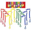12 x Spiral Double Plastic Hook Attachment Keyrings