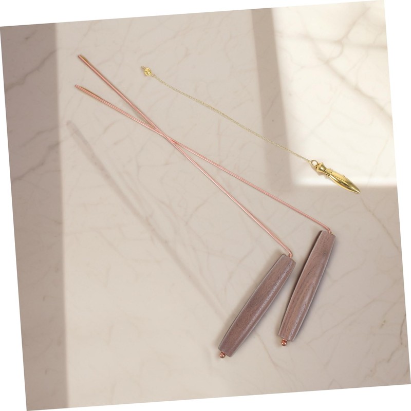 KONTONTY 1 Set Copper Dowsing Rods Professional Divining Tools for