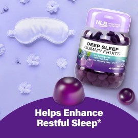 Sueño Profundo Deep Sleep Gummy Fruits® No Adicción 140 Pzas Sabor Blueberry