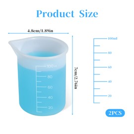 2Pcs Silicone Laundry Detergent Cup, Laundry Detergent Measuring Cup, Silicone Dispenser Cups Reusable for Liquid Flexible Washable Liquid Measuring Cups for Home, Dormitory, Hotel