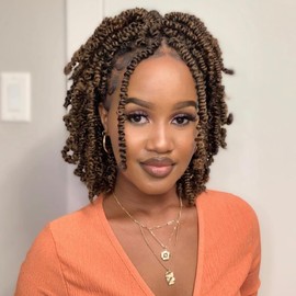 Fulcrum Passion Twist Hair 10 Inch, 8 Packs Prelooped Crochet Hair for Black Women (30#)