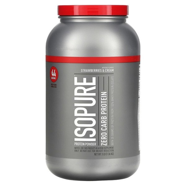 Zero Carb, Protein Powder, Strawberry Cream, 3 lbs (1.36 kg)
