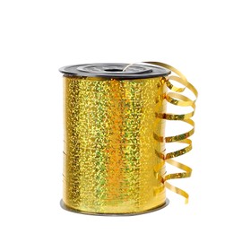 Rollo de Cuerda de Globo Metálico Brillante de 500 Yardas de Cinta Rizadora Ondulada Dorada, Cinta para Envolver Regalos para Fiestas, Festivales,Decoración de Flores de Floristería