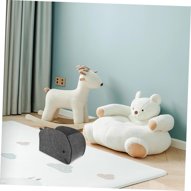 KOMBIUDA 3 Pcs Sundries Basket Felt Toy Storage Bin Adorable