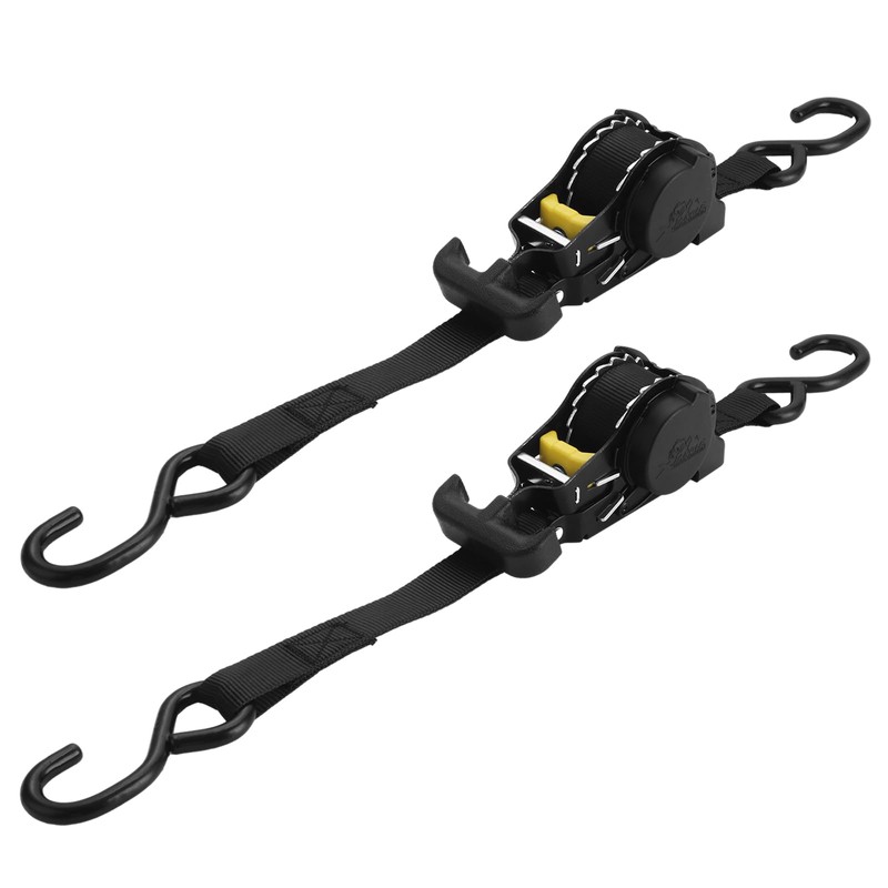DAJAVE 2 Pack 1 Inch Retractable Ratchet Straps Heavy Duty