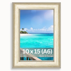 VictoR Monet Picture Frame Gold Beige Set of 3 in 10 x 15 cm (A6) - Strip 23 x 13 mm - Picture Frame Vintage - Wall Decoration Gold - Shabby Chic Decoration - Picture Frame 10 x 15 Gold