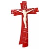 KVN Glass Cross with Ceramic Body (10cm), with Murano Glass