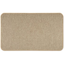 Counterart Decorative Indoor/Outdoor Natural Linen Look Floor Mat with Recycled Rubber Back Manufactured in The USA 29.5” x 17.75”