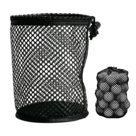 Golf Ball Mesh Bag Large Drawstring Golf Balls Storage Net Bag Drawstring Pouch with Nylon Rope Cord Lock Closure Balls Collector Accessory for Golf Ball, Tennis, Golf Courses, Shcool, Training