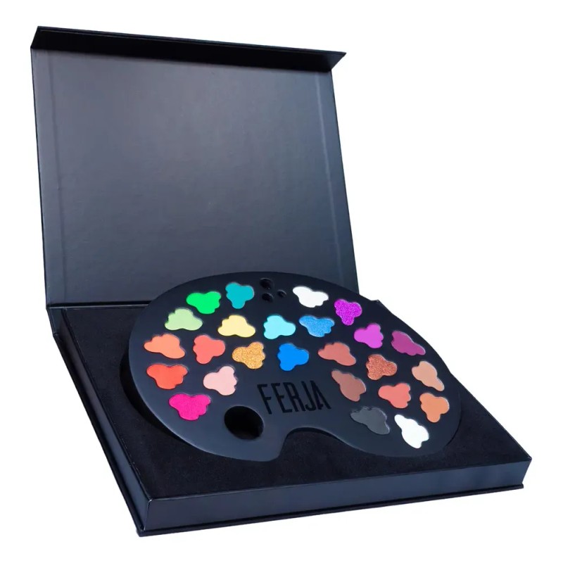 Godette By Ferja Paleta Sombras Ojos Profesional 25 Colores Negro