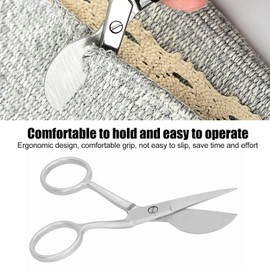 Tijeras para Alfombras Tufting, Mini Tijeras Portátiles de Acero Inoxidable con Forma de Pico de Pato para Cortar Alfombras(Plata)