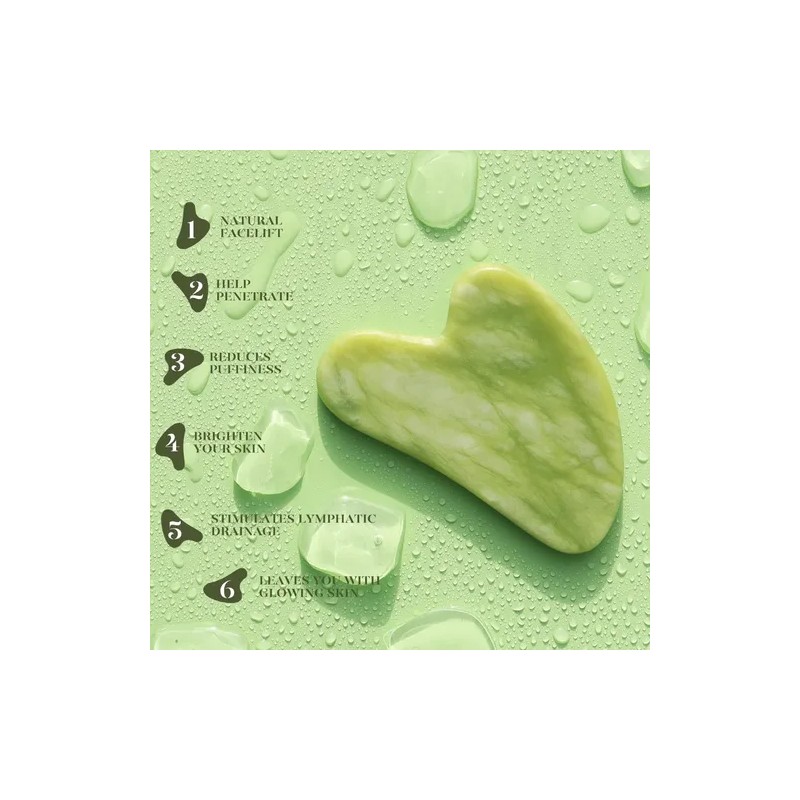 Baimei - Juego De Rodillo Facial Y Gua Sha De