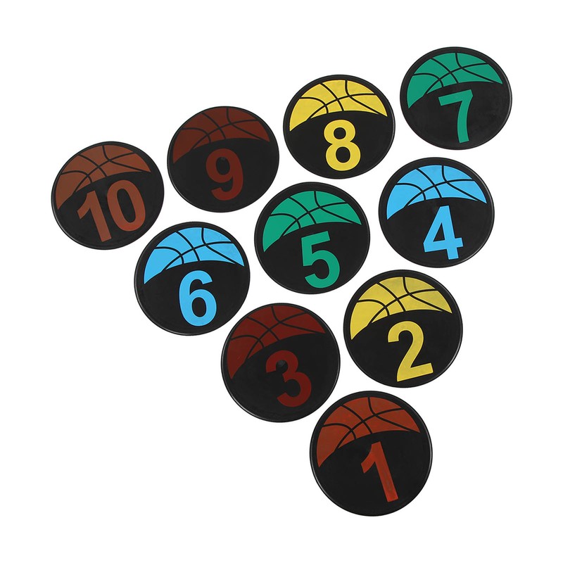 Flat Cones Spot Markers Numbered Floor Spot Markers Set Soccer
