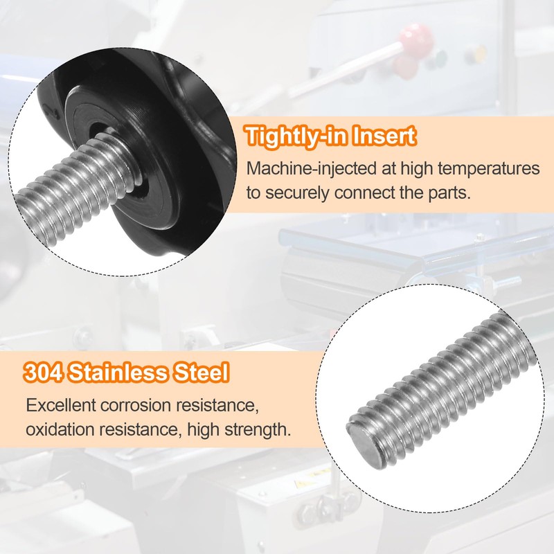 sourcing map 8pcs Star Knobs M6 x 30mm 304 Stainless