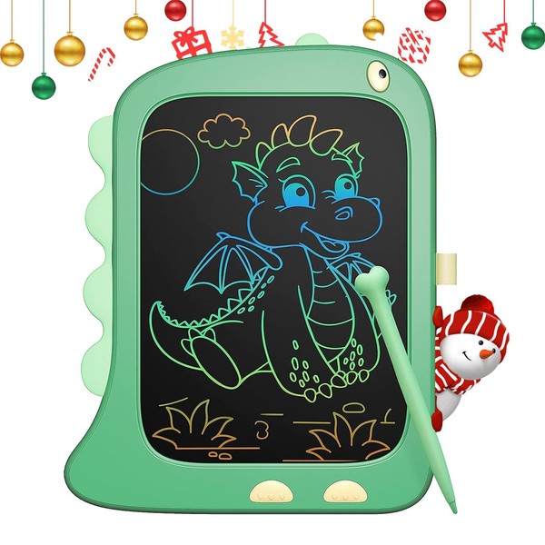 Bravokids LCD Writing Tablet 8.5" Drawing Pad Doodle Board Colorful Screen, Dinosaur Educational Toys for Boys Christmas Birthday Gifts for 3 4 5 6 7 Year Old Kids