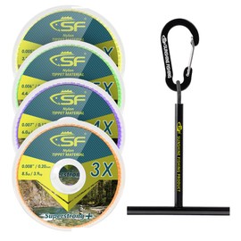 SF Clear Monofilament Nylon Tippet Line Fly Fishing with Spool Holder Tippets Leaders Trout 30M 0X 1X 2X 3X 4X 5X 6X 7X