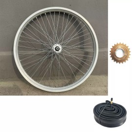 DONSP1986 26" BicycleRear Wheel Heavy Duty 135mm 48S Rim 12G & Inner Tube  w/22T Freewheel