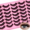 etokdos Fluffy Lashes Wispy Natural Short 3D Strip Lashes Cat