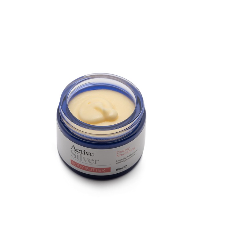Active Silver Moisturising Body Butter (50ml), Antibacterial Body and Skin