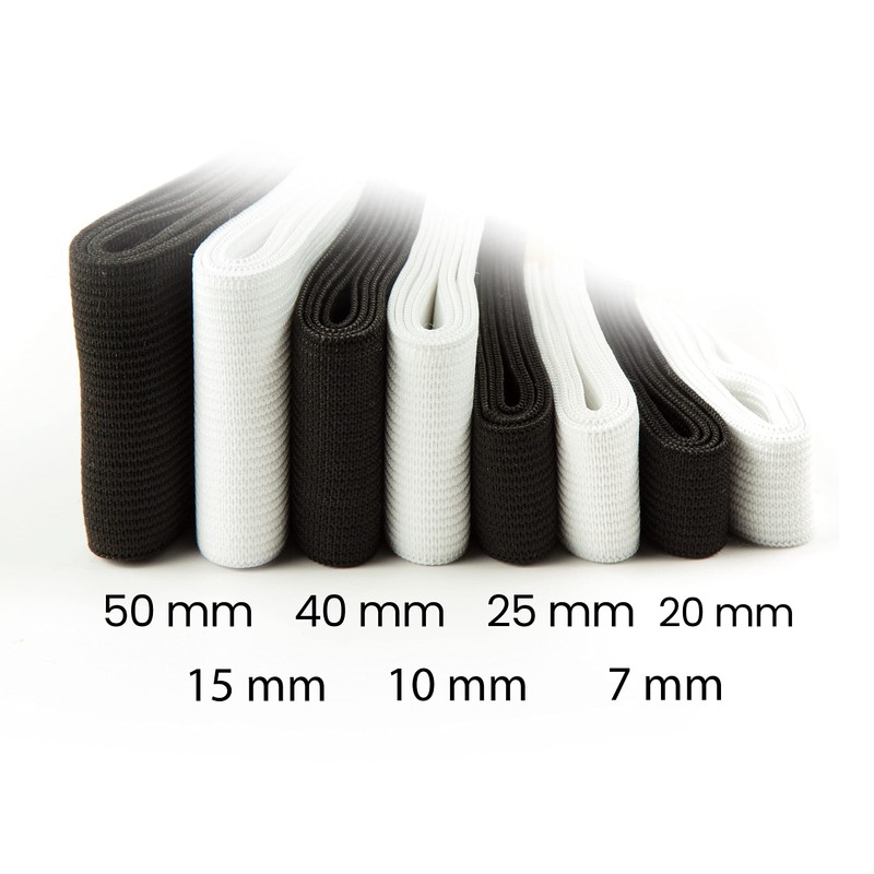 Shelver Elastic for Sewing in Widths 7, 10, 15, 20,