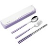 DEVICO Travel Utensils, Portable 18/8 Stainless Steel Silverware Flatware Set,