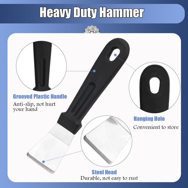 Window Glazing Tool Kit, 4PCS Heavy-Duty Glazing Tools, Red Window