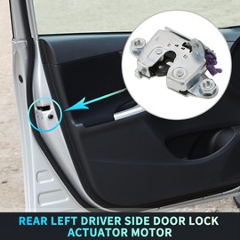 X AUTOHAUX Replacement Rear Left Driver Side Liftgate Door Lock Actuator for Toyota Tundra 2000-2006 Tailgate Latch Assembly No.657900C010 Silver Tone