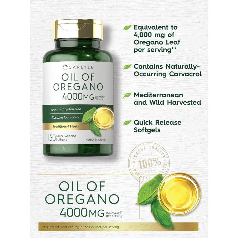 Oregano Oil 4000mg | 150 Softgels
