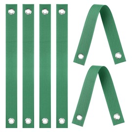 6 PCS Tree Straps for Staking, 15.7 Inch Green Tree Support Straps with Grommets for Hurricane Protection and Newly Planted Saplings