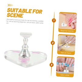 Nail Painting Stand with Magnetic Base, Magnetic Nail Tips Practice Holder, Heart Base Nail Stand for Press On Nails Display, Nail Stand for Press On Nail Design, Painting Nails