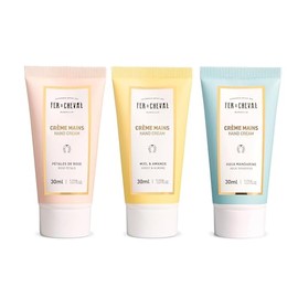 Fer a Cheval- Set de crema de manos perfumada e hidratante Fer  Cheval, crema de manos cremosa en tamaño de viaje, loción orgánica con manteca de...  
