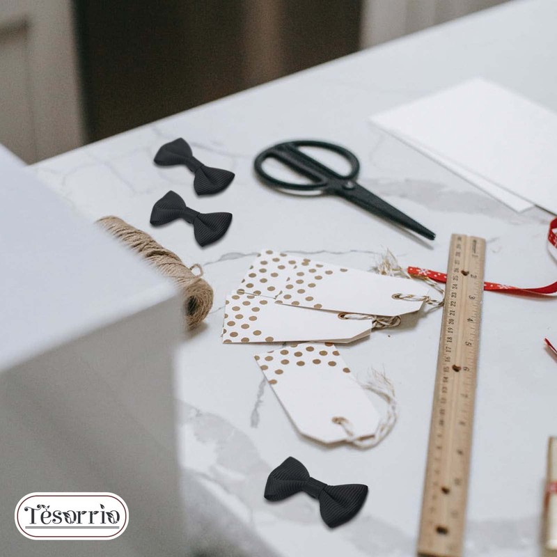 Black Mini Bow Ties for Crafts - 30Pcs Mini Diy