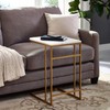SEI Furniture Fallon Marble C table, Gold