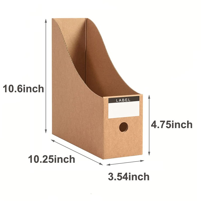 Fiyerna Foldable Desk File Holder Organizer Sturdy Cardboard Magazine Storage