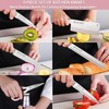 Pink Kitchen Knife Set, 9-Pieces Sharp Non-Stick Coated Chef Knives