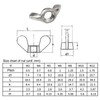 M6 Wing Nuts, 304 Stainless Steel Butterfly Wing Nut, Heavy