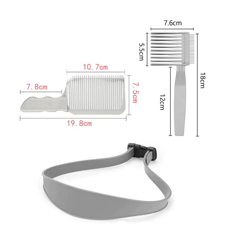 理容ツール 理容フェードコーム 整髪用 トリートメントコーム 初学者家庭用 男女兼用 使いやすい 整髪用コーム2本＋ヘアタイ1本 (3点セット)