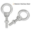 sourcing map M6 1/4"x0.98" Stainless Steel Eye Bolts Threaded Screw