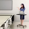 Le Crozz Height Adjustable Mobile Laptop Stand Desk Rolling Cart,