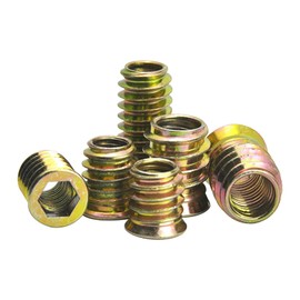 AcbbMNS 30Pcs M6 x 20mm Threaded Inserts Nuts Furniture Screw in Nut Wood Inserts Bolt Fastener Connector Hex Socket Drive for Wood Furniture Assortment (M6x20mm,30pcs)