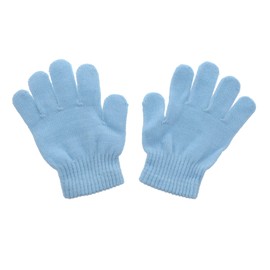 Motique Accessories Light Blue Kids Gloves Magic Knit Gloves for Girls/Boys Solid Colors