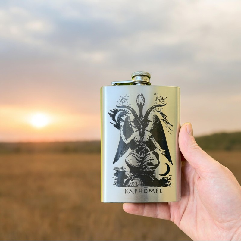 8oz Baphomet Flask