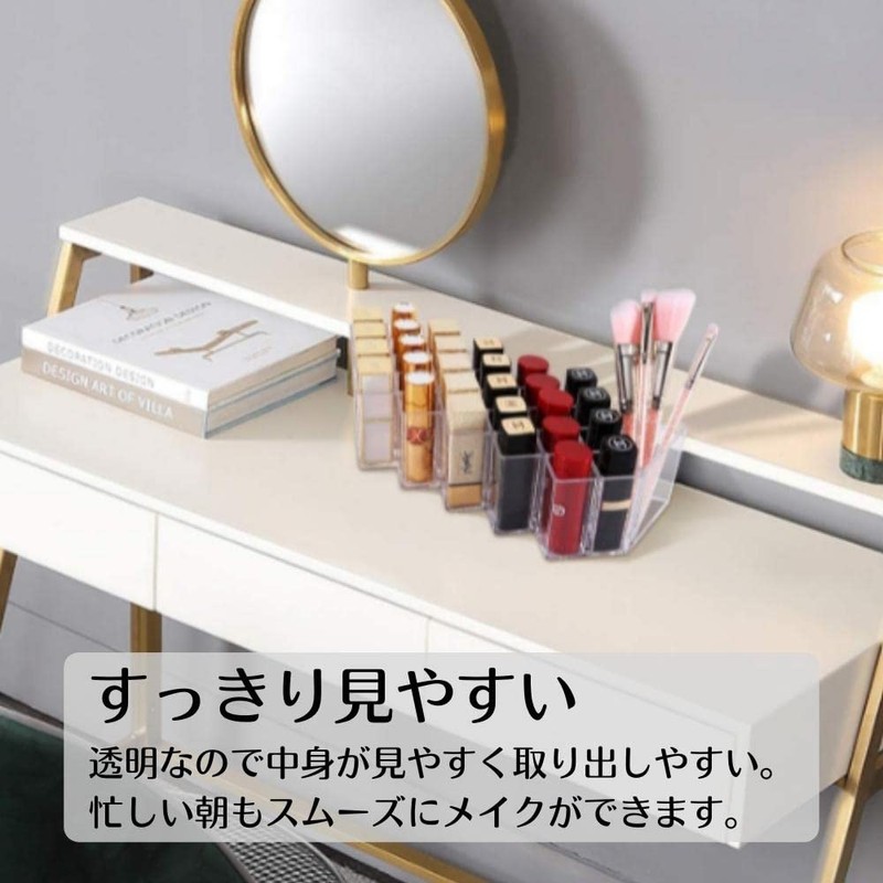 Dotcom Prime Lipstick Storage Case, Lip Storage, Acrylic Case, Transparent,