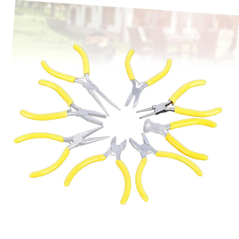 COHEALI 8Pcs Mini Pliers Steel Needle Nose Jewelry Repair Tools